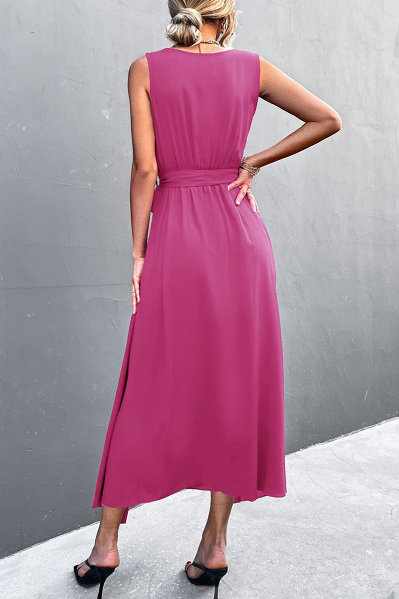 Slit V Neck One Step Skirt Dresses(5 Colors)