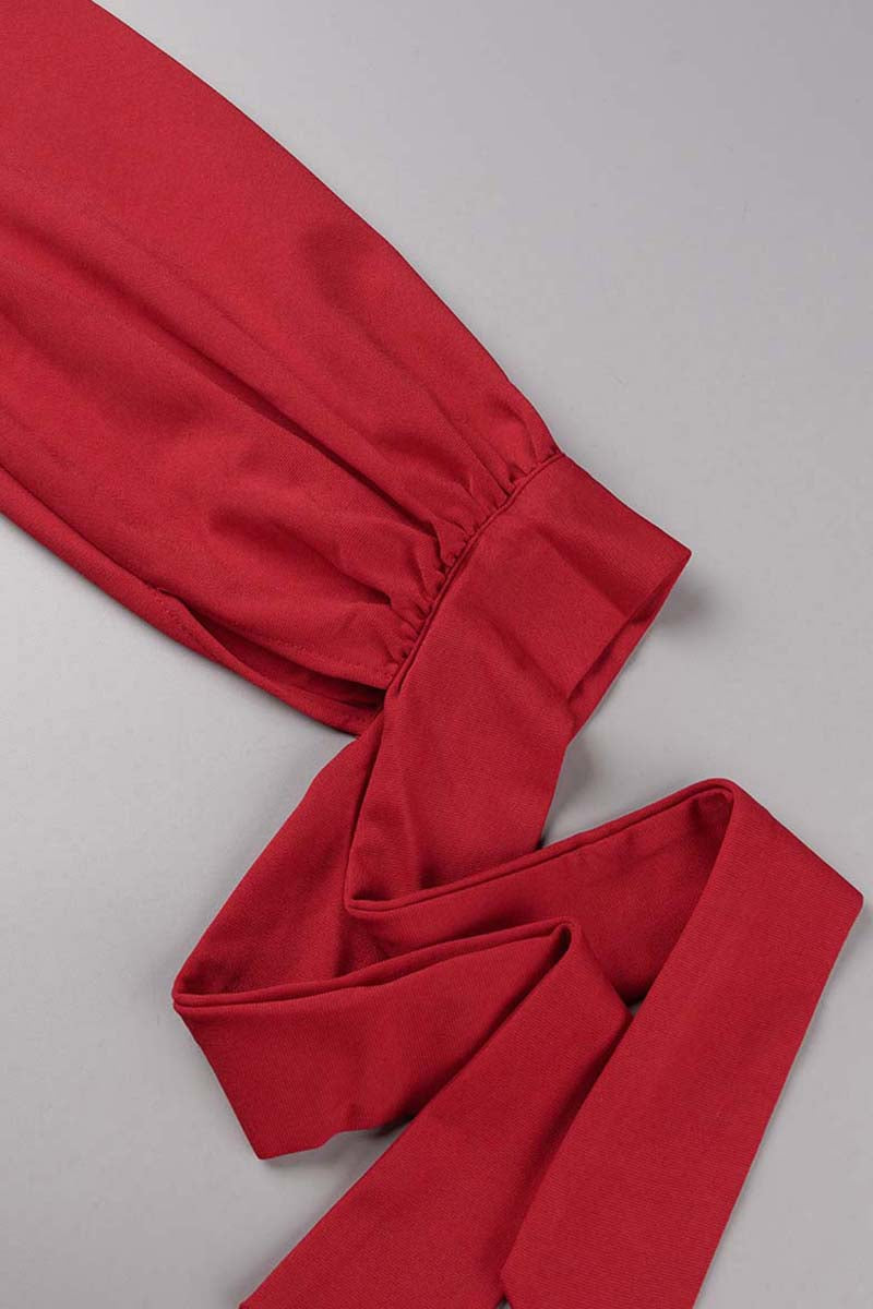 Bandage Oblique Collar Regular Jumpsuits(3 Colors)