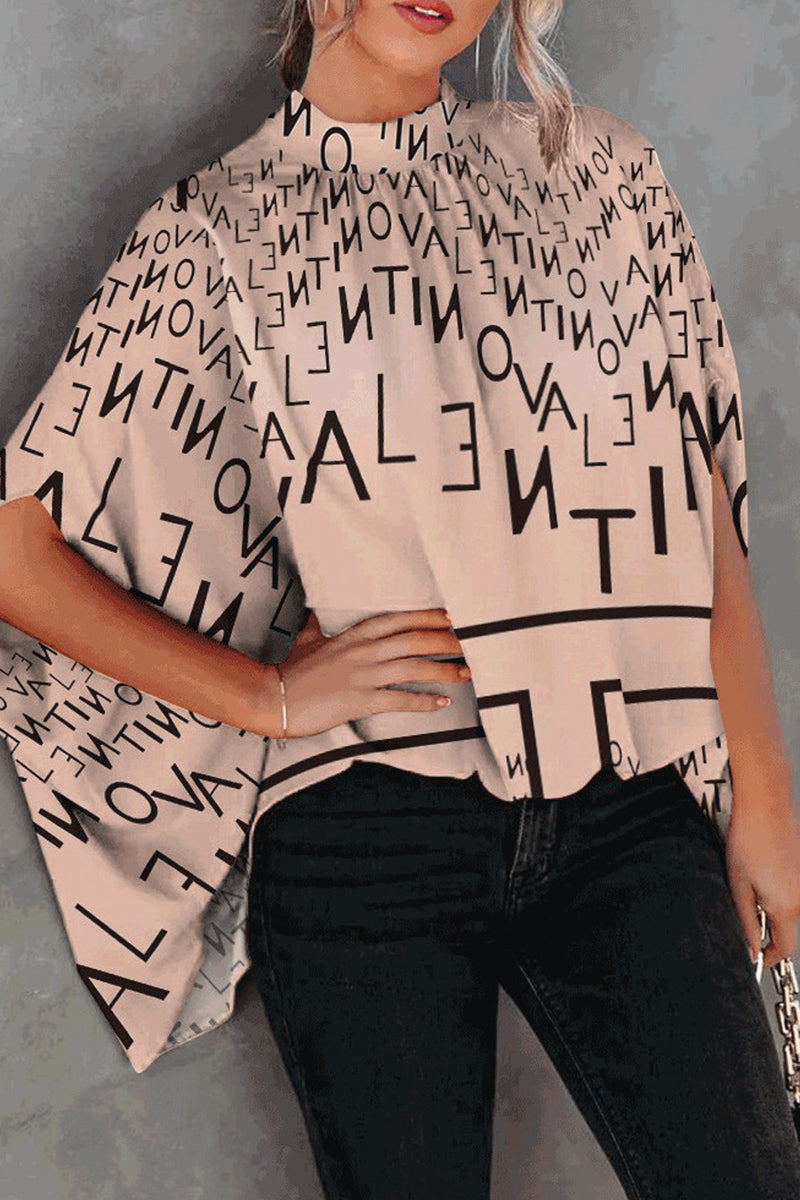 Print Printing O Neck Blouses(10 Colors)