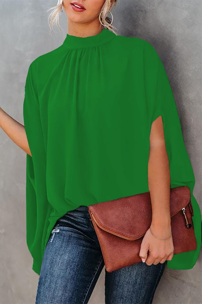 Print Printing O Neck Blouses(10 Colors)