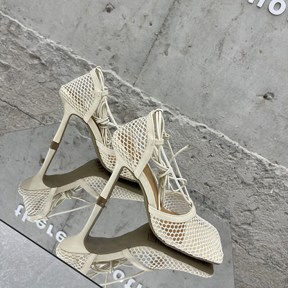 Bandage Mesh Closed Out Door Shoes