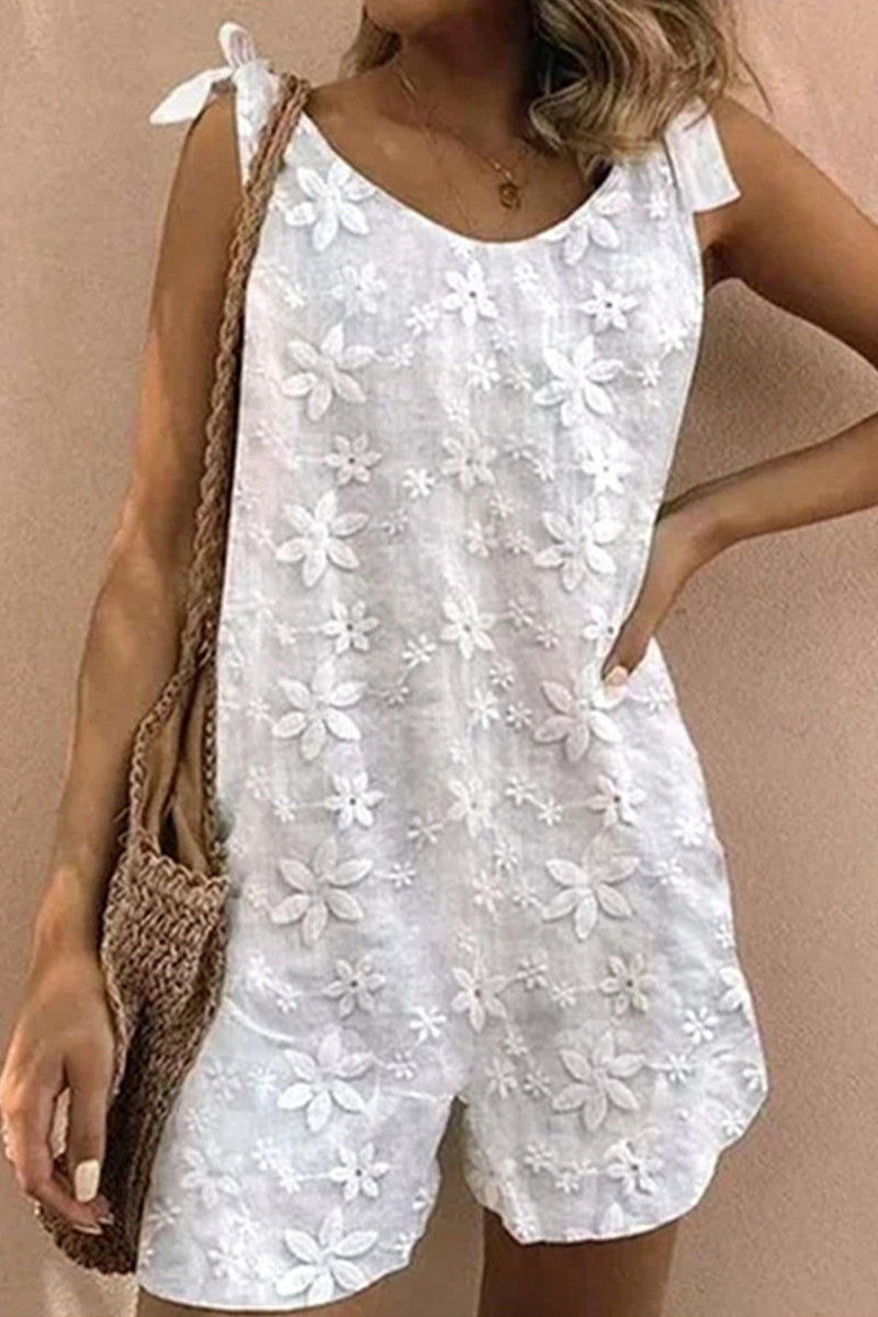 Sweet With Bow O Neck Rompers
