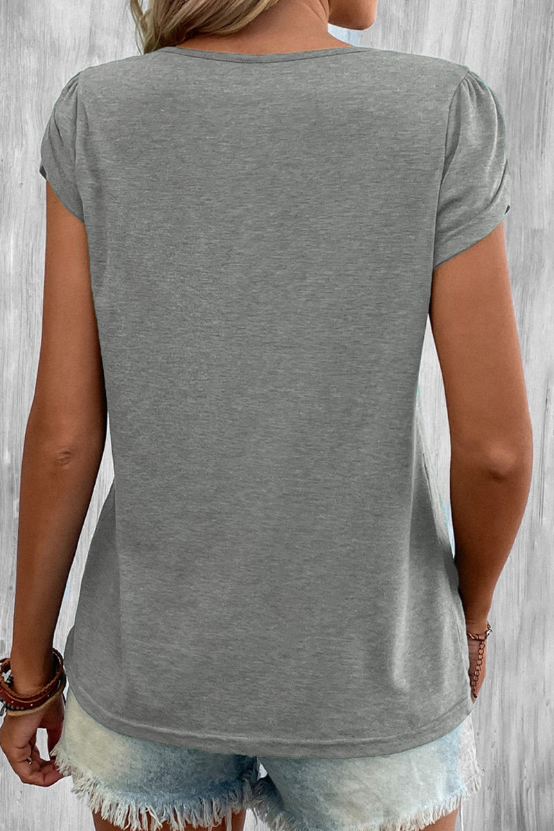 Simplicity Color V Neck T-shirts