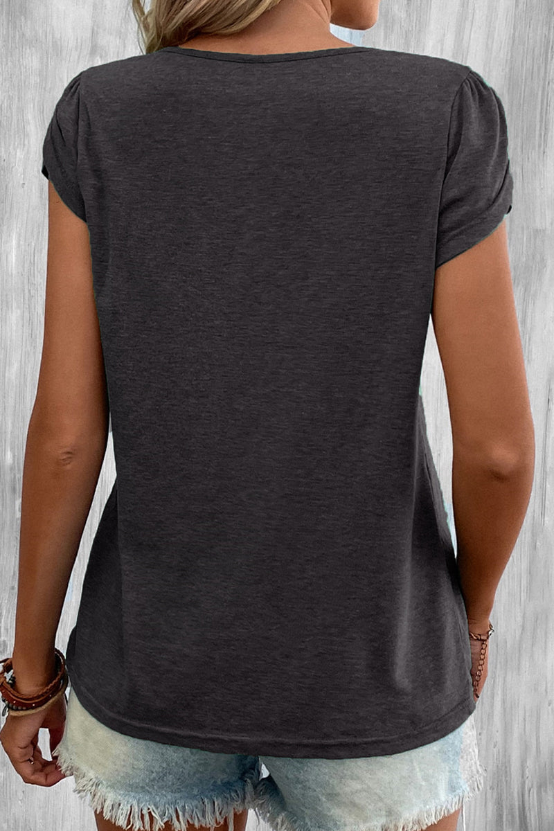 Simplicity Color V Neck T-shirts