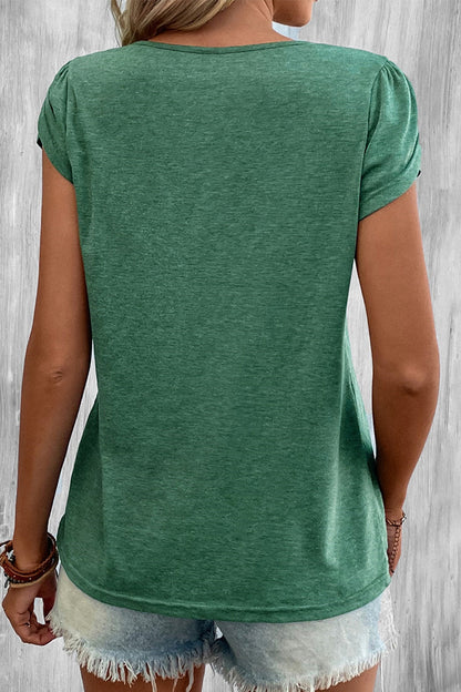 Simplicity Color V Neck T-shirts