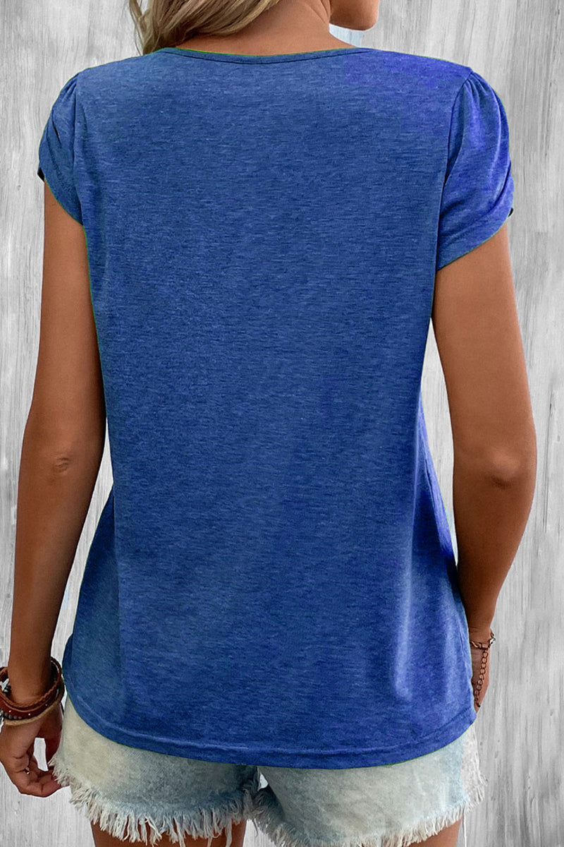 Simplicity Color V Neck T-shirts