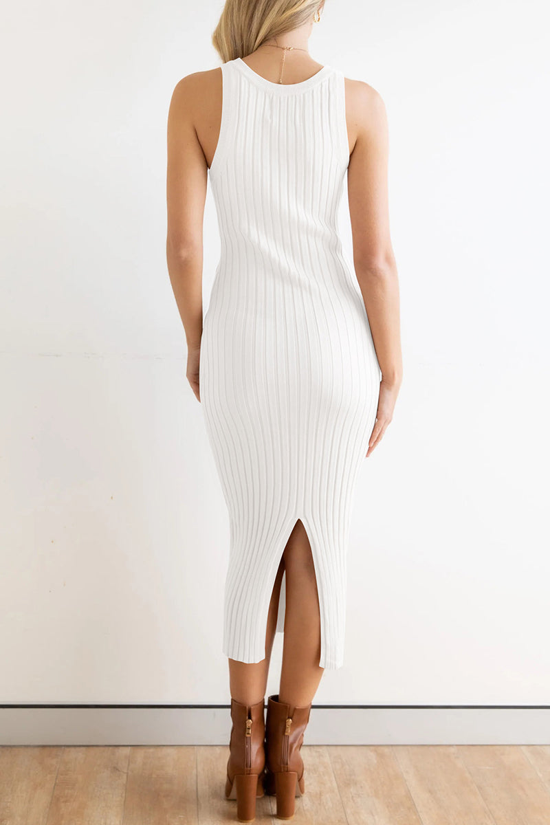 Simplicity Color O Neck One Step Skirt Dresses