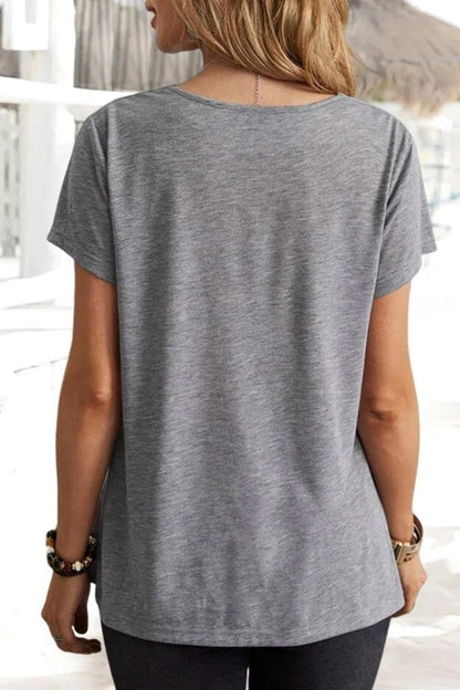 Simplicity Color U Neck T-shirts(5 Colors)