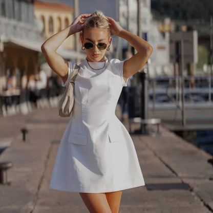Ailsa - Slim Pockets Mini Dress