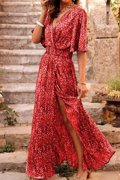 College Patchwork With Belt V Neck Waist Skirt Dresses(5 Colors)
