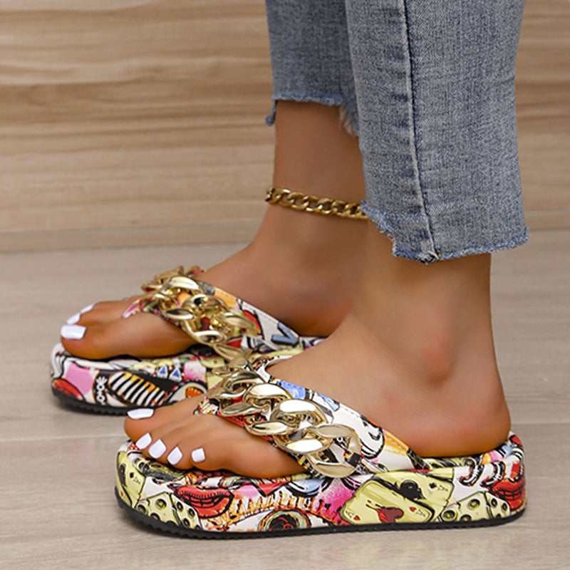 Graffiti Patchwork Color Round Comfortable Shoes