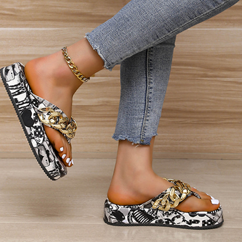 Graffiti Patchwork Color Round Comfortable Shoes