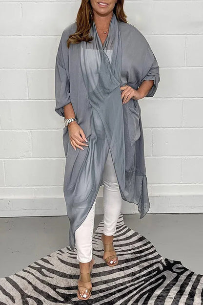 Color Cardigan Collar Outerwear