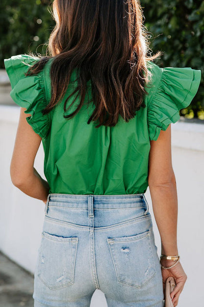 Street Patchwork V Neck T-shirts