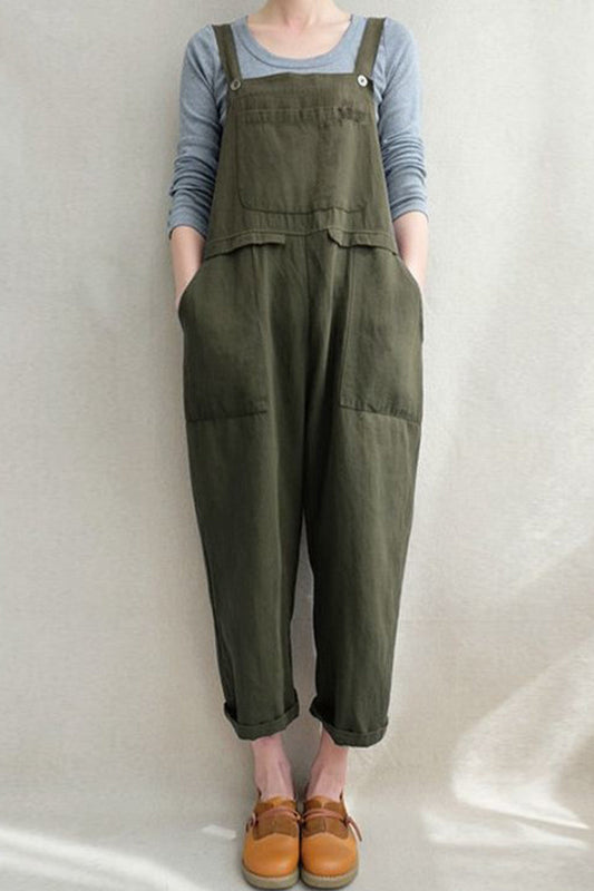 Pocket Loose Jumpsuits