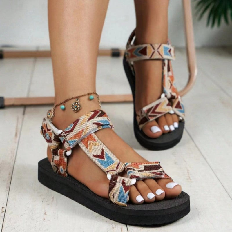 Patchwork Round Out Door Shoes