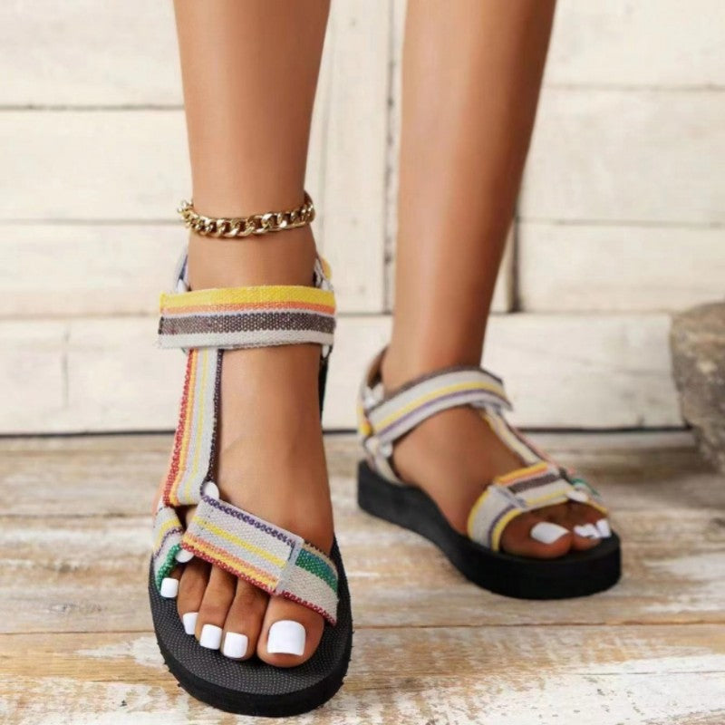 Patchwork Round Out Door Shoes