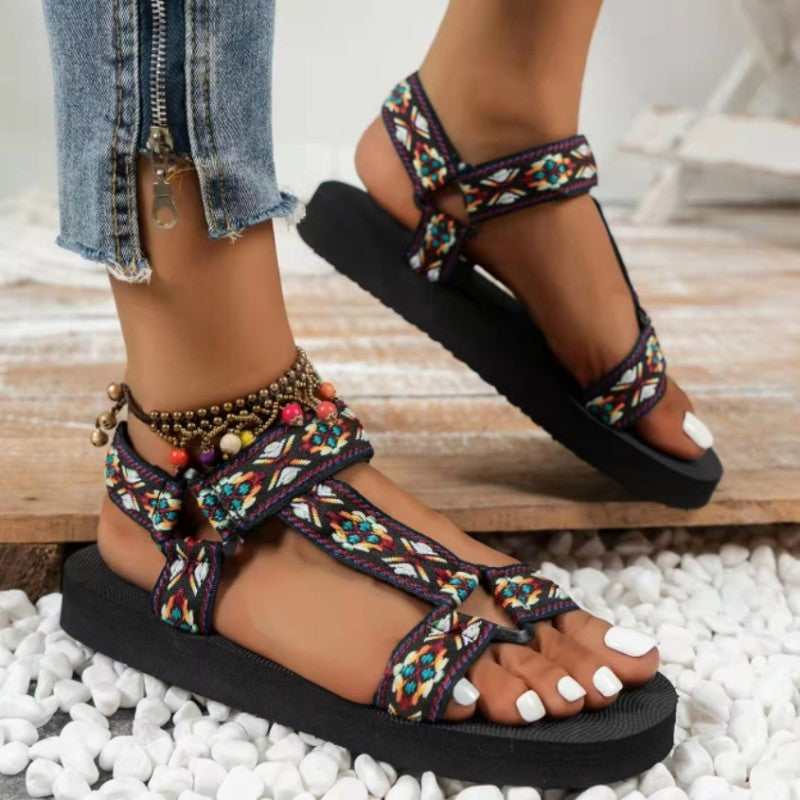 Patchwork Round Out Door Shoes