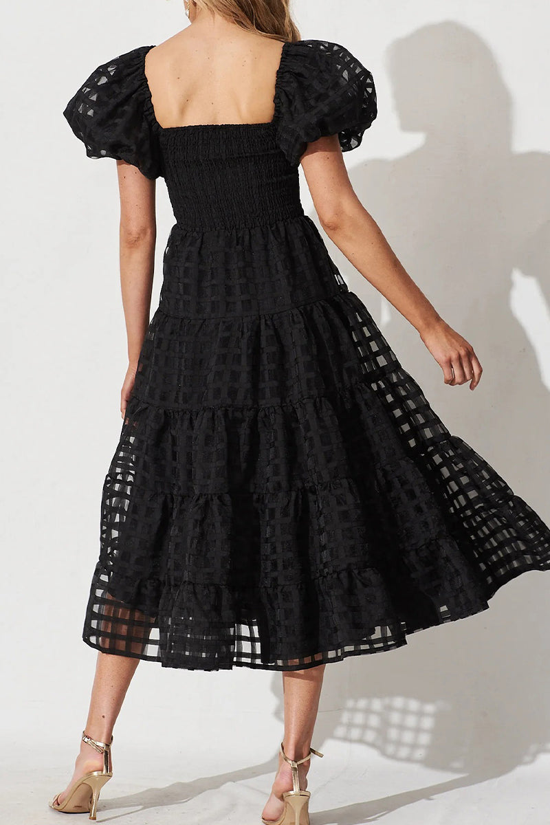 Sweet Mesh Off the Shoulder Cake Skirt Dresses