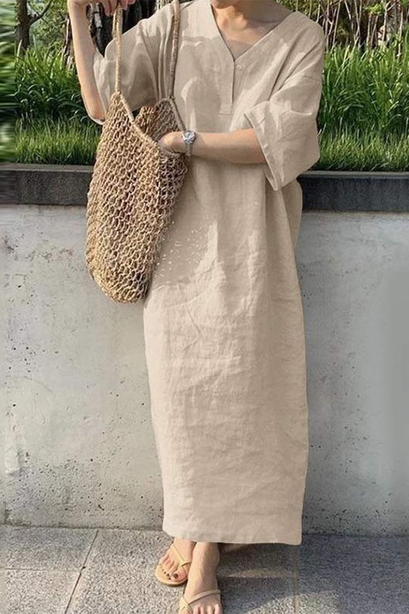 V Neck One Step Skirt Dresses