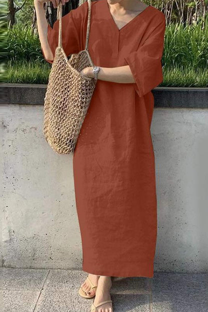 V Neck One Step Skirt Dresses