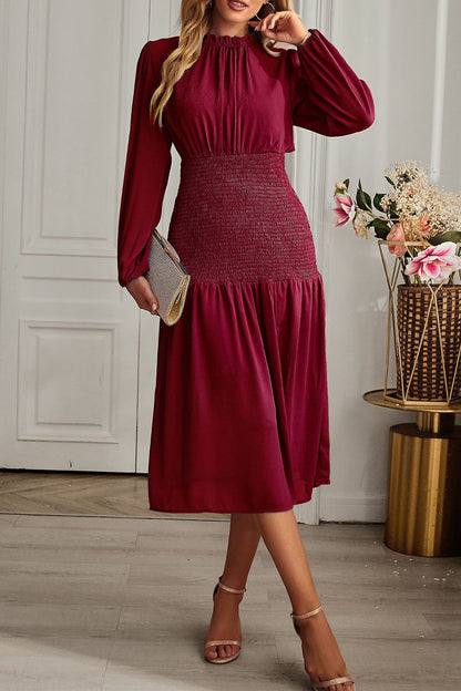 Flounce Half a Turtleneck Waist Skirt Dresses