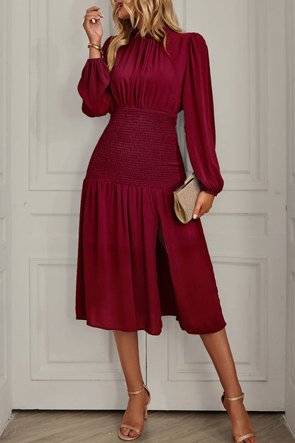 Flounce Half a Turtleneck Waist Skirt Dresses