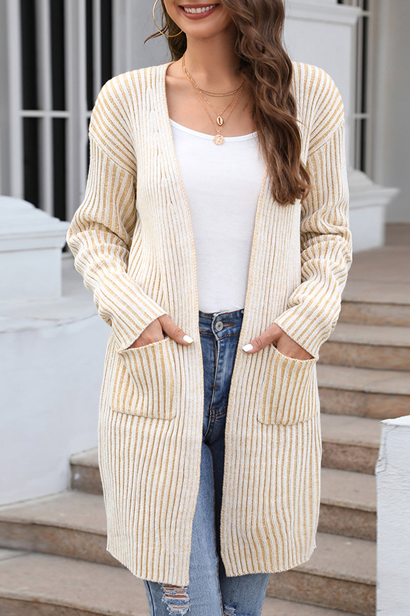 Daily Pocket Cardigan Collar Cardigans(3 Colors)