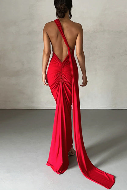 Backless Halter One Step Skirt Dresses(8 Colors)