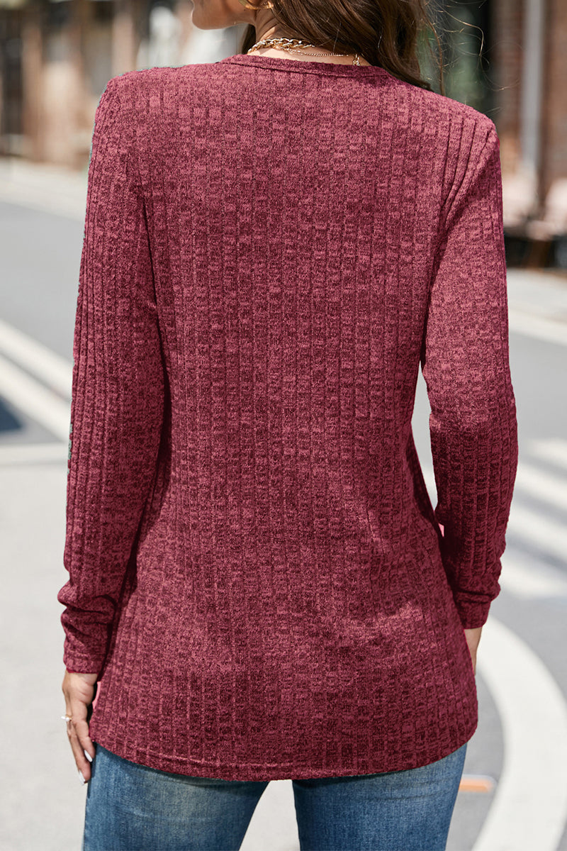 Street Buttons O Neck Sweaters(5 Colors)