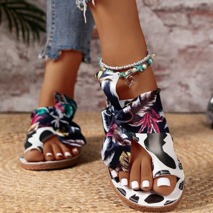 Hollowed Out Patchwork Round Comfortable Shoes