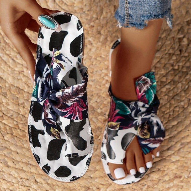 Hollowed Out Patchwork Round Comfortable Shoes