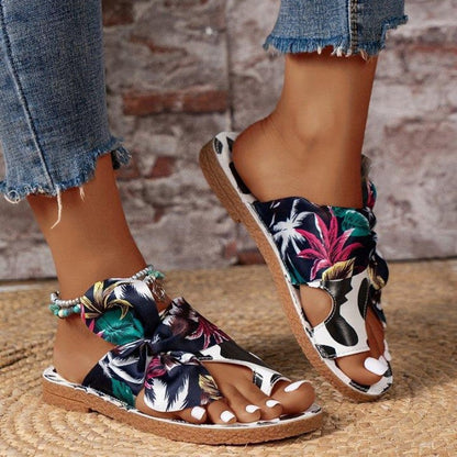 Hollowed Out Patchwork Round Comfortable Shoes