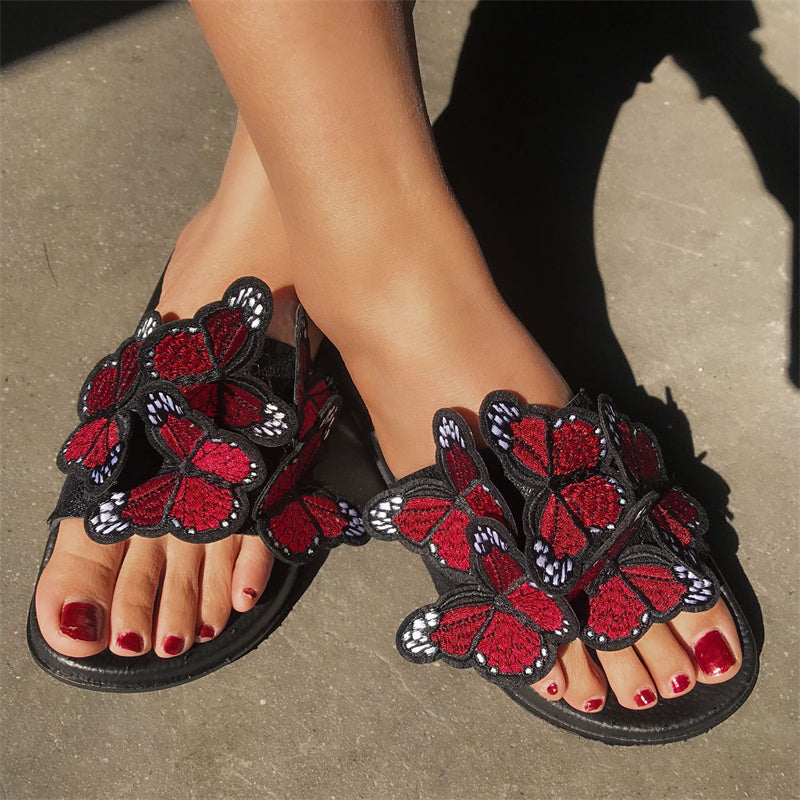 Daily Patchwork Butterfly Round Comfortable Out Door Shoes