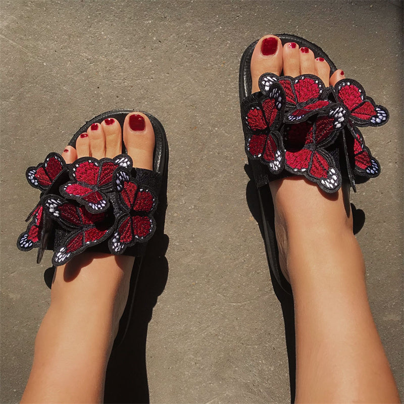 Daily Patchwork Butterfly Round Comfortable Out Door Shoes