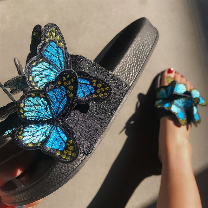 Daily Patchwork Butterfly Round Comfortable Out Door Shoes
