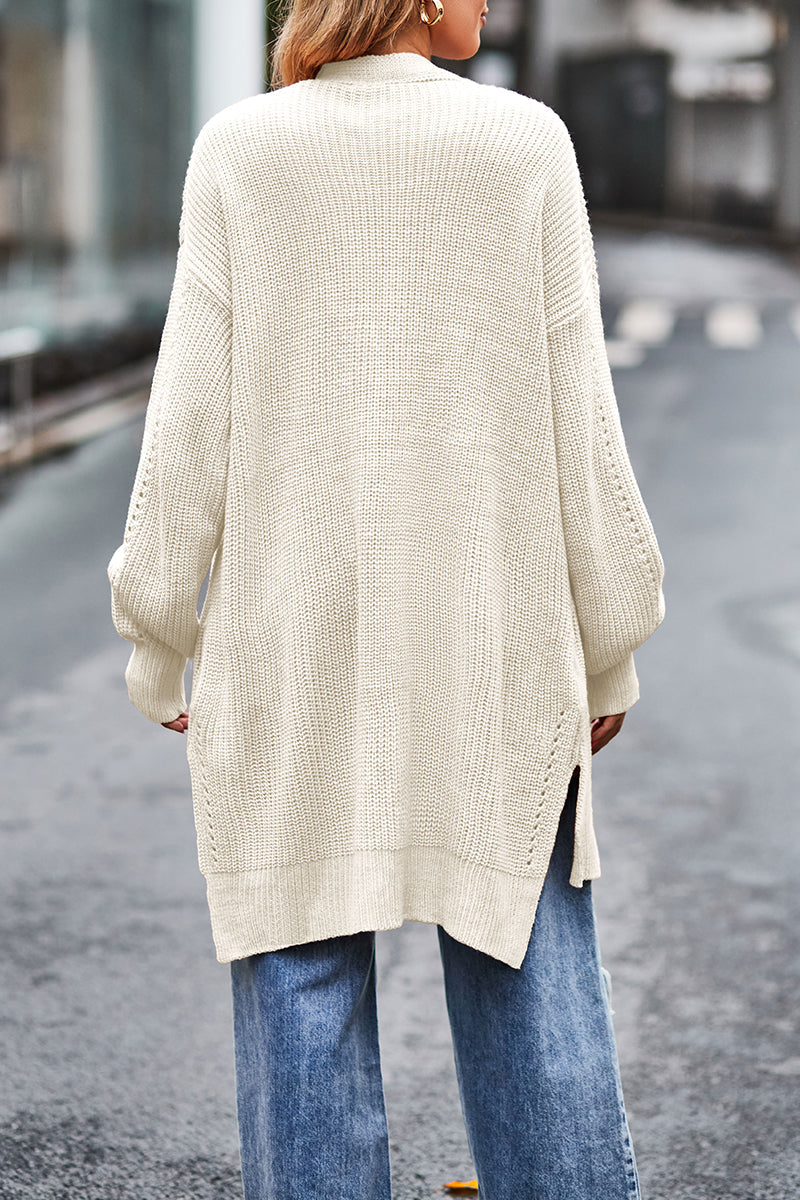 Street Pocket Cardigan Collar Tops