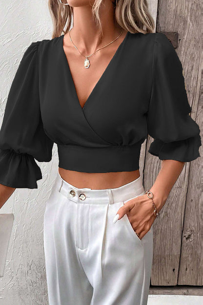 Simplicity Bandage V Neck Blouses