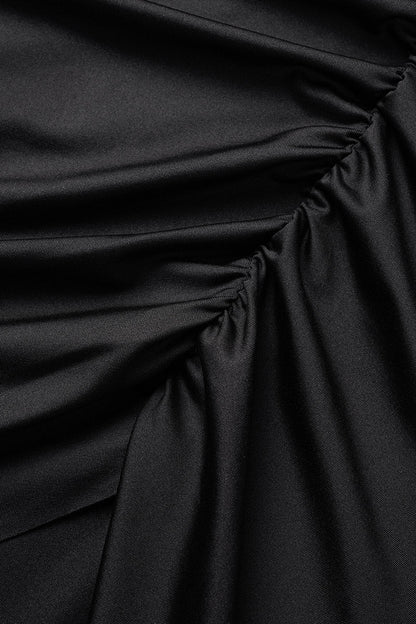 Backless Slit Fold V Neck Wrapped Skirt Dresses