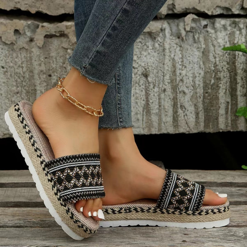 Patchwork Round Comfortable Shoes