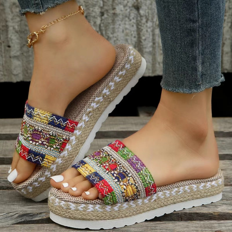 Patchwork Round Comfortable Shoes