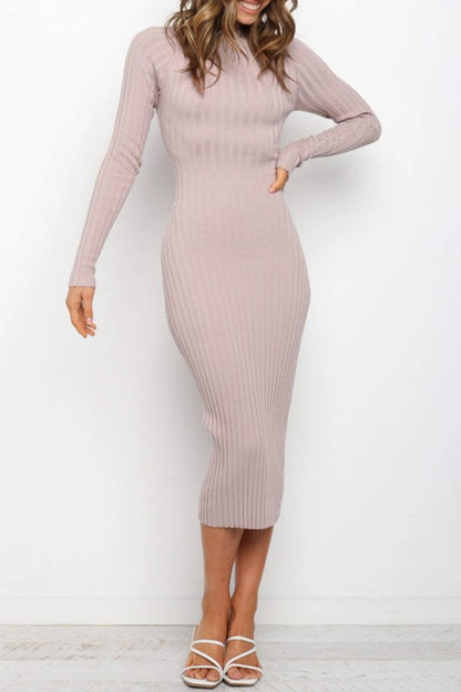Simplicity Backless O Neck One Step Skirt Dresses