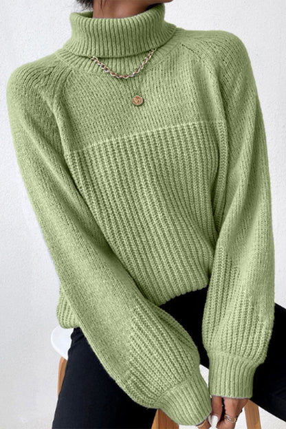 Patchwork Turtleneck Sweaters(6 Colors)