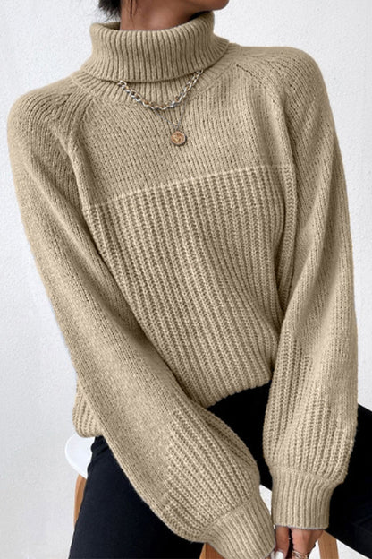 Patchwork Turtleneck Sweaters(6 Colors)