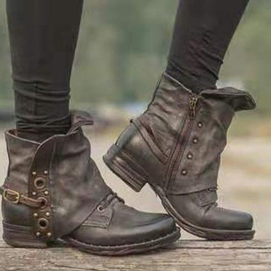 College Patchwork Closed Shoes