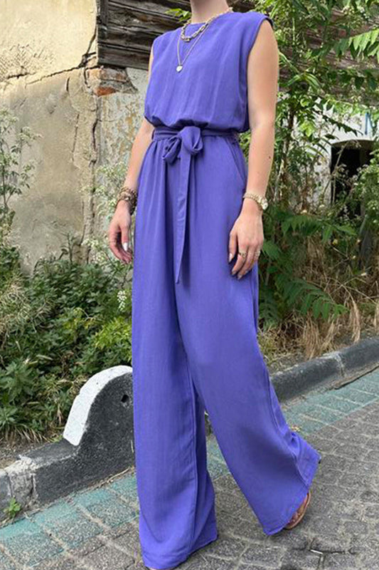 Frenulum O Neck Loose Jumpsuits