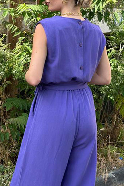 Frenulum O Neck Loose Jumpsuits