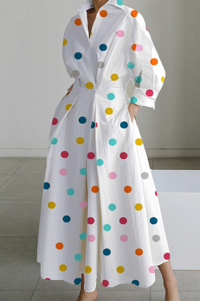 Print Patchwork V Neck Long Dresses(10 Colors)