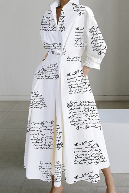 Print Patchwork V Neck Long Dresses(10 Colors)