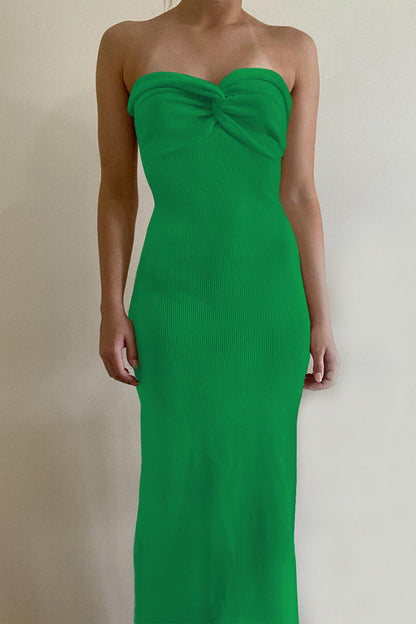 Asymmetrical Strapless One Step Skirt Dresses(11 Colors)